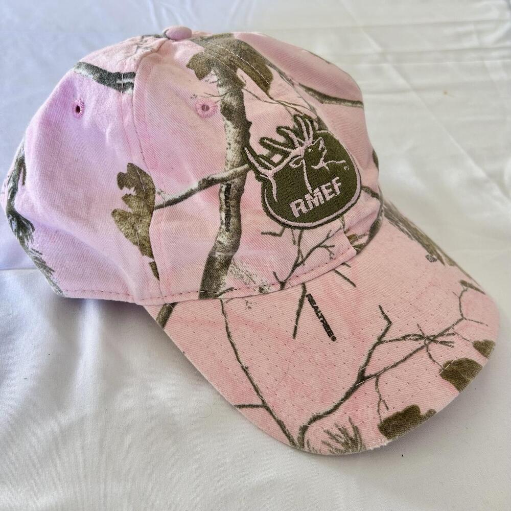 Realtree Pink Camo Baseball Cap Deer Logo Hunting Outdoor Gorpcore - One Size